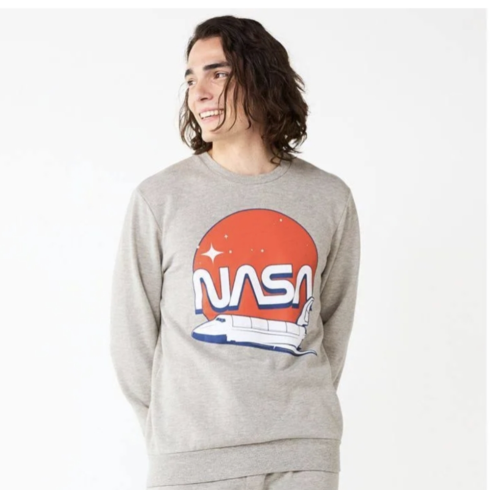 NASA Light Gray Crewneck Sweater Size XXL
